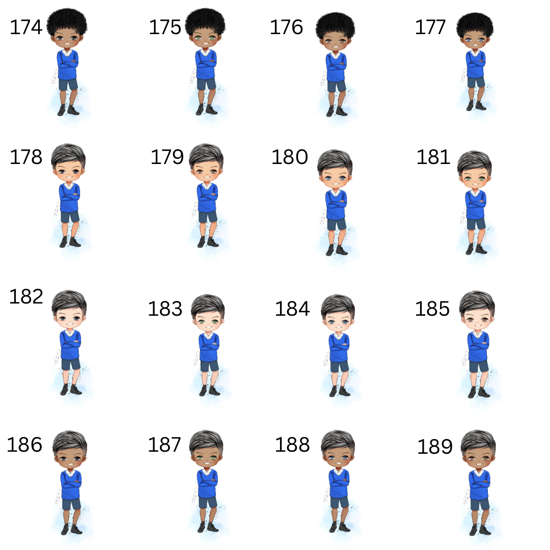Personalised boy water bottle Blue uniform