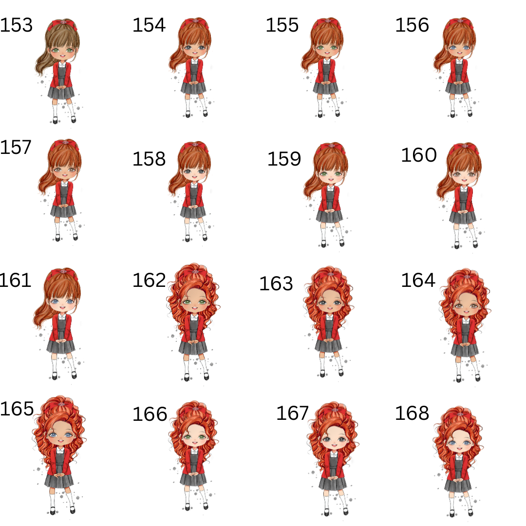 Personalised school water bottle girl red uniform