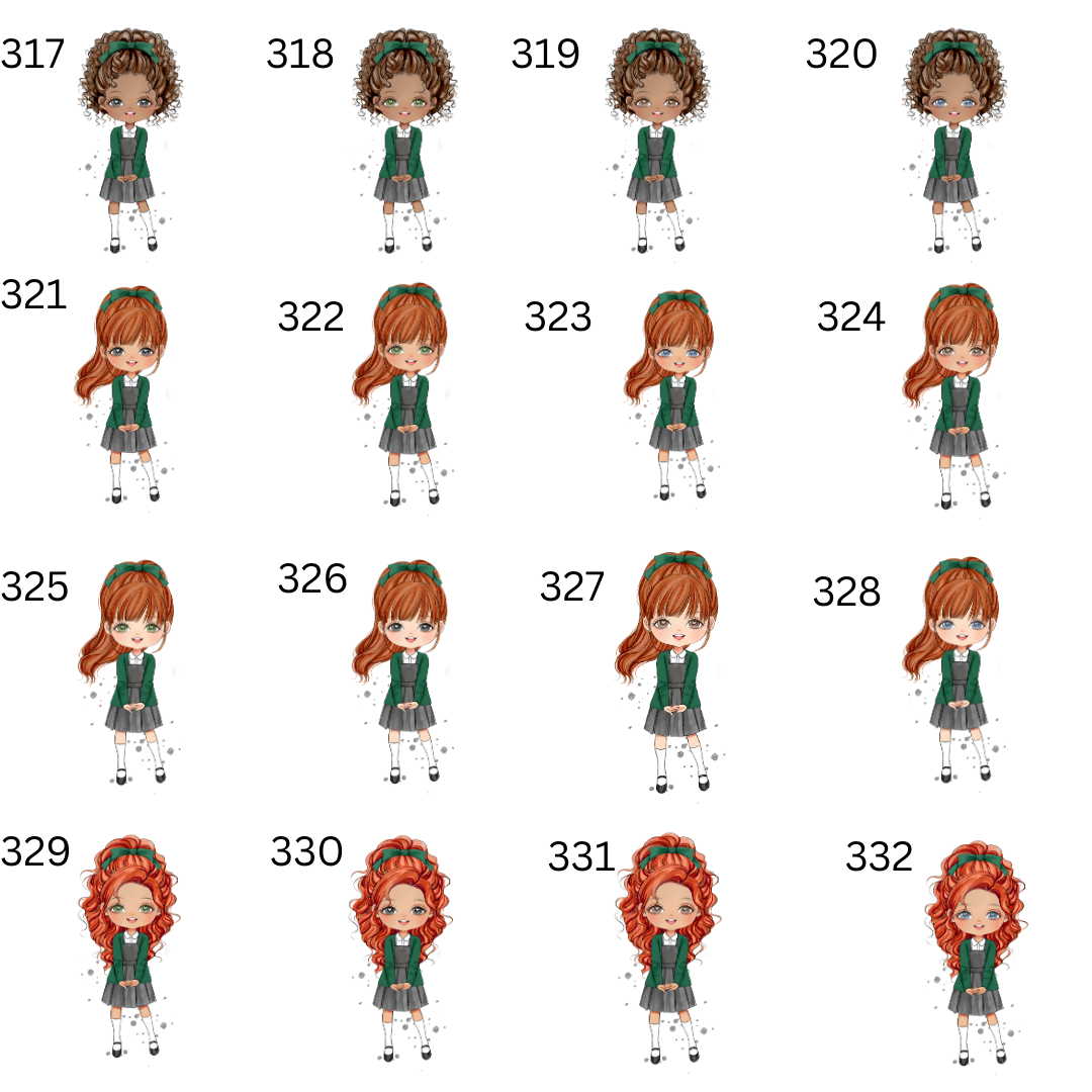 Personalised school water bottle Green uniform