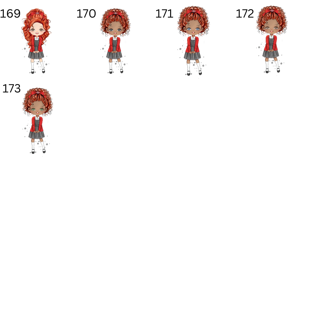 Personalised school water bottle girl red uniform