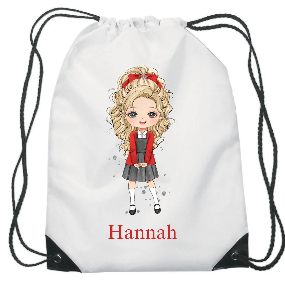 School drawstring bag