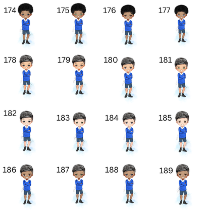 Personalised boy water bottle Blue uniform