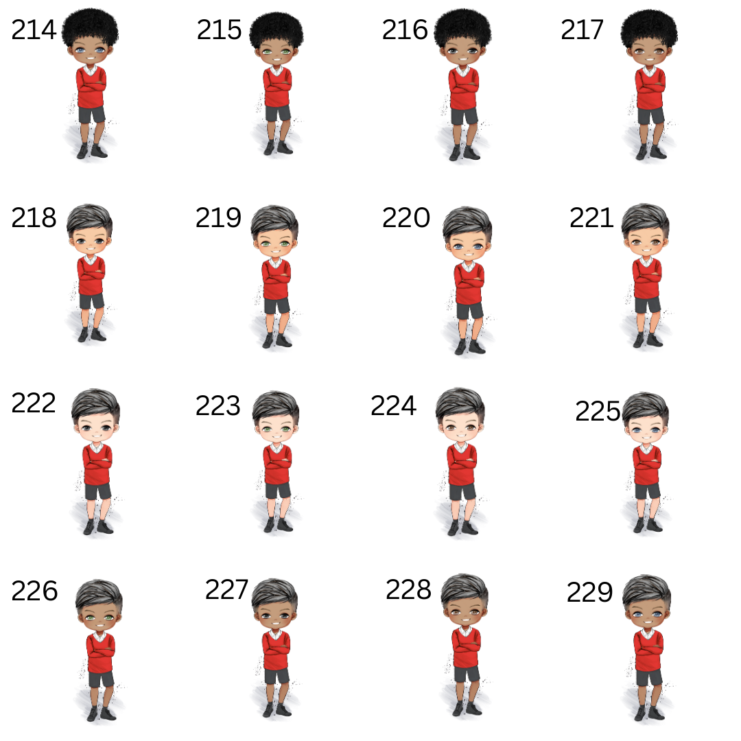 Personalised boy Water bottle red uniform
