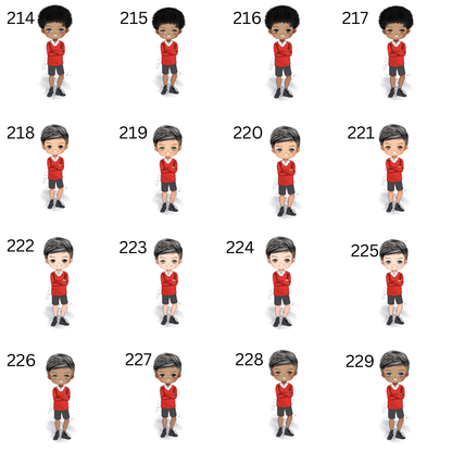 Personalised boy Water bottle red uniform