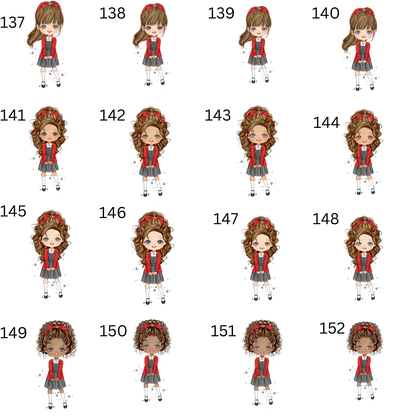 Personalised school water bottle girl red uniform