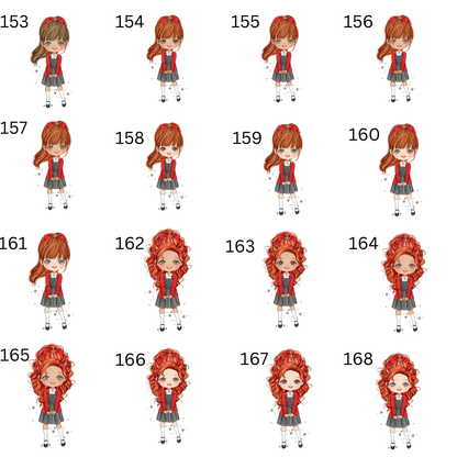 Personalised school water bottle girl red uniform