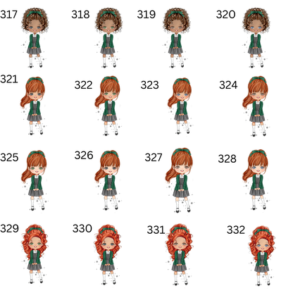 Personalised school water bottle Green uniform