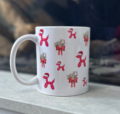 Christmas Balloon Dog Mug