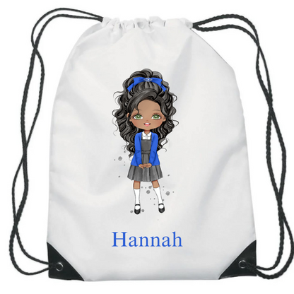 School drawstring bag