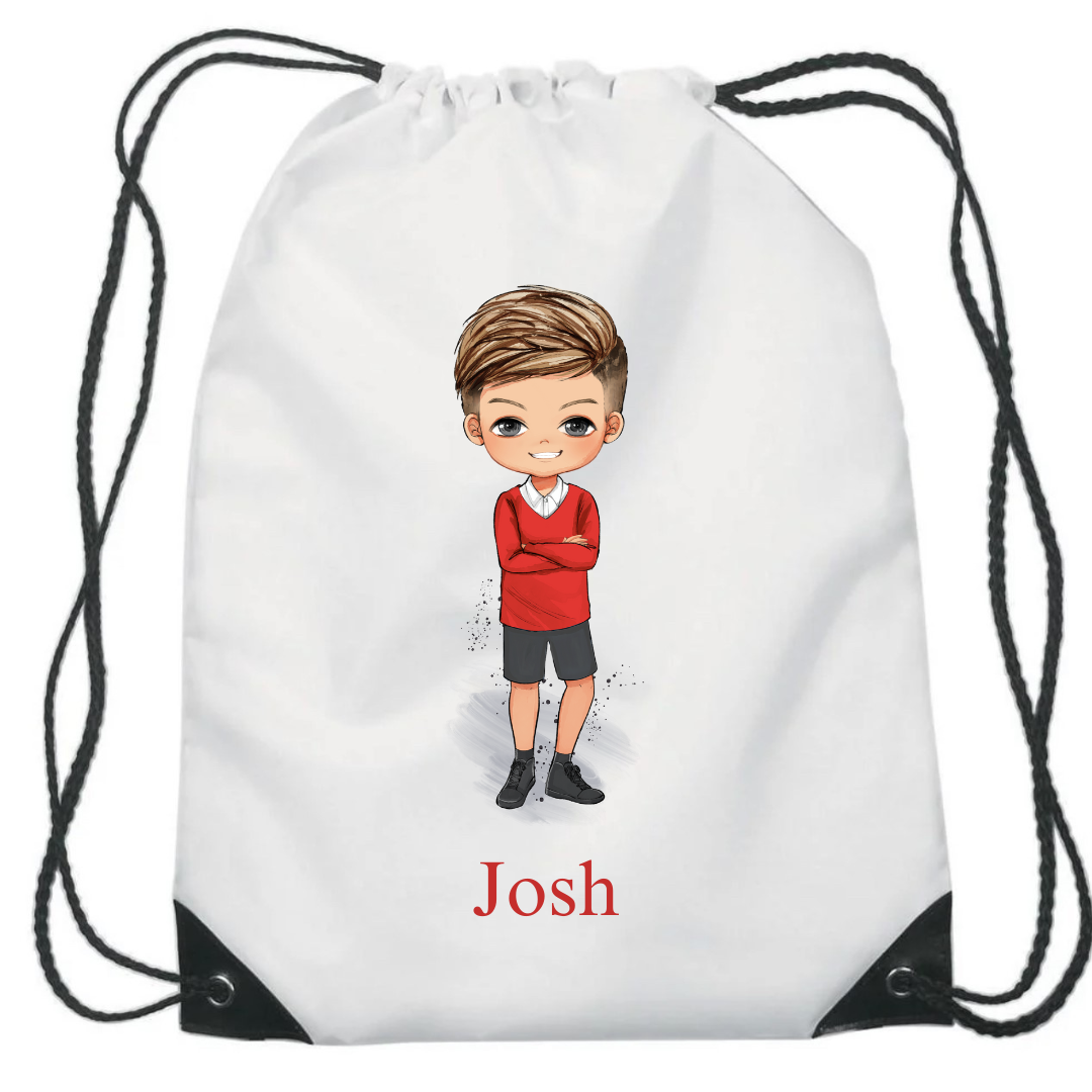 School drawstring bag